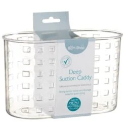 Simply Deep Plastic Suction Caddy - Clear -Cheap Home Style Store 308158 Deep Suction Caddy
