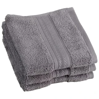 B&M Signature Zero Twist Face Cloth 3pk - Grey 2 B&M Signature Zero Twist Face Cloth 3pk - Grey - Image 2