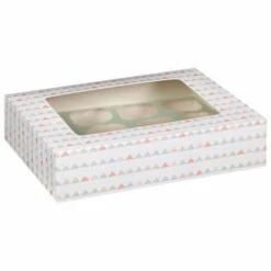 Betty Winters Large Cupcake Boxes 2pk 9 Betty Winters Large Cupcake Boxes 2pk -Cheap Home Style Store 320784 4pk cupcake boxes holds 12 pastel triangles 2