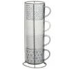 B&M Jumbo Embossed Stacking Mugs 4pk