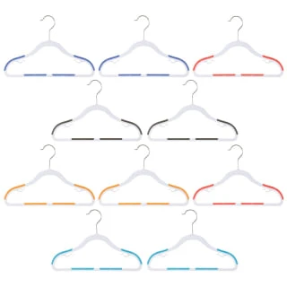 B&M Addis Children's Non-Slip Hangers 10pk - Multi Colour 2 B&M Addis Children's Non-Slip Hangers 10pk - Multi Colour - Image 2