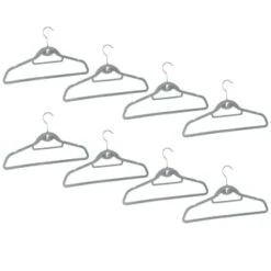 B&M Pure Velvet Hangers 8pk - Grey 6 B&M Pure Velvet Hangers 8pk - Grey -Cheap Home Style Store 333534 8pk velvet hangers grey group