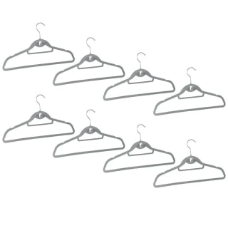 B&M Pure Velvet Hangers 8pk - Grey 3 B&M Pure Velvet Hangers 8pk - Grey - Image 3