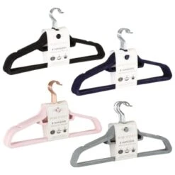 B&M Pure Velvet Hangers 8pk - Grey 7 B&M Pure Velvet Hangers 8pk - Grey -Cheap Home Style Store 333534 8pk velvet hangers group 1