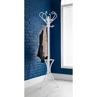 Spaceways Padstow Metal Coat Stand - White 1 Spaceways Padstow Metal Coat Stand - White