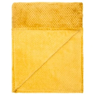 B&M Oversized Waffle Throw - Ochre 3 B&M Oversized Waffle Throw - Ochre - Image 3