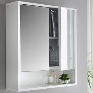 Norsk High Gloss Bathroom Mirror Cabinet 2 Norsk High Gloss Bathroom Mirror Cabinet - Image 2