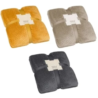 B&M Oversized Waffle Throw - Ochre 5 B&M Oversized Waffle Throw - Ochre - Image 5
