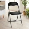 B&M Luxe Velvet Folding Chair - Black