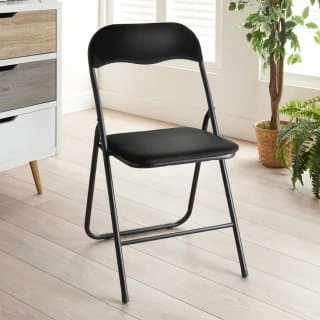 B&M Luxe Velvet Folding Chair - Black 1 B&M Luxe Velvet Folding Chair - Black