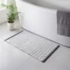 B&M Diamond Woven Bath Mat - Grey