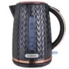 Goodmans Textured Kettle 1.7L - Black & Rose Gold