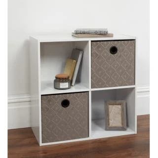 B&M Diamond Storage Cubes 2pk - Grey 1 B&M Diamond Storage Cubes 2pk - Grey