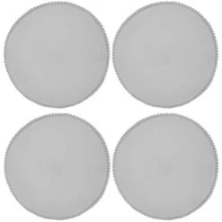 B&M Grey Round Pom Pom Placemats 4pk 8 B&M Grey Round Pom Pom Placemats 4pk -Cheap Home Style Store 355688 pom pom placemats grey 3