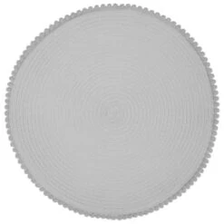 B&M Grey Round Pom Pom Placemats 4pk 7 B&M Grey Round Pom Pom Placemats 4pk -Cheap Home Style Store 355688 pom pom placemats grey 4