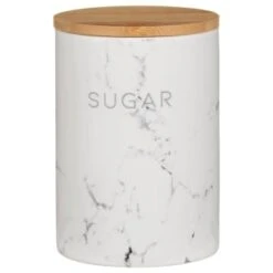 B&M Marble Effect Kitchen Canisters 3pc -Cheap Home Style Store 356820 storage canisters marble effect sugar