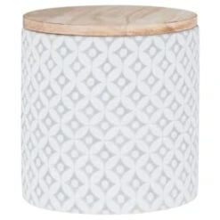 B&M Embossed Geometric Storage Canisters 3pc -Cheap Home Style Store 356821 storage canisters geo grey