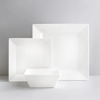 B&M Square Dinner Set 12pc 1 B&M Square Dinner Set 12pc