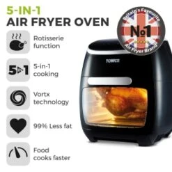 Tower 5-in-1 Air Fryer Oven 11L 31 Tower 5-in-1 Air Fryer Oven 11L -Cheap Home Style Store 357961 tower 5 in 1 air fryer oven 11l 12