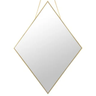 B&M Diamond Hanging Mirror - Gold 2 B&M Diamond Hanging Mirror - Gold - Image 2