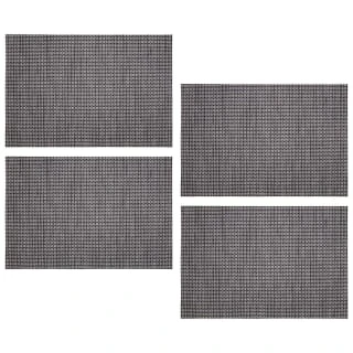 B&M Metallic Woven Placemats - Charcoal 4pk 2 B&M Metallic Woven Placemats - Charcoal 4pk - Image 2