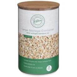 B&M Round Storage Container With Bamboo Lid