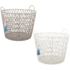 B&M Storage Basket With Tassel - Grey 5 B&M Storage Basket With Tassel - Grey -Cheap Home Style Store 368485 basket with tassel main