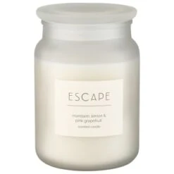 B&M Large Spa Scented Candle - White - Escape