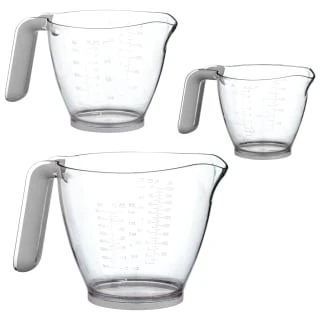 B&M Kitchen Measuring Jugs 3pk - Grey 2 B&M Kitchen Measuring Jugs 3pk - Grey - Image 2