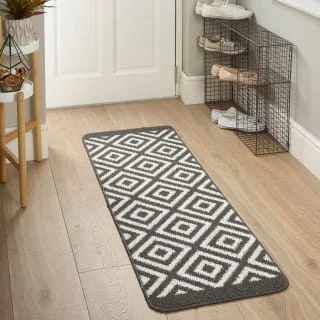 B&M Buddy Geo Twist Pile Runner - Charcoal 1 B&M Buddy Geo Twist Pile Runner - Charcoal