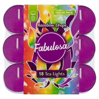 Fabulosa Tea Lights 18pk - Rainbow Drops 1 Fabulosa Tea Lights 18pk - Rainbow Drops