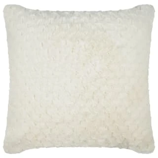 B&M Waffle Faux Fur Cushion 48 X 48cm - Cream 1 B&M Waffle Faux Fur Cushion 48 X 48cm - Cream