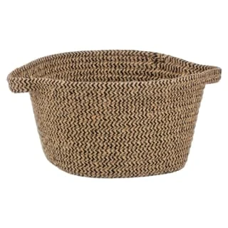 B&M Two Tone Mini Basket - Black & Natural 1 B&M Two Tone Mini Basket - Black & Natural