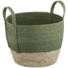 B&M Natural Wicker Basket - Green