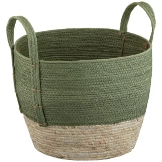 B&M Natural Wicker Basket - Green 1 B&M Natural Wicker Basket - Green