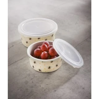 B&M Round Tubs 2pk - Bees 1 B&M Round Tubs 2pk - Bees