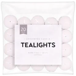 B&M Unscented Tealights 20pk