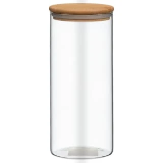 Glass Cannister With Airtight Bamboo Lid - Large 1 Glass Cannister With Airtight Bamboo Lid - Large