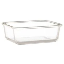 B&M Rectangular Glass Food Containers With Bamboo Lids 2pk -Cheap Home Style Store 376824 2pk regular glass food container2 2