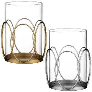 B&M Glass Candle Holder - Gold 2 B&M Glass Candle Holder - Gold - Image 2
