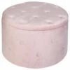 B&M Round Blush Ottoman