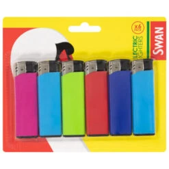 Swan Lighter 6pk - Multicoloured