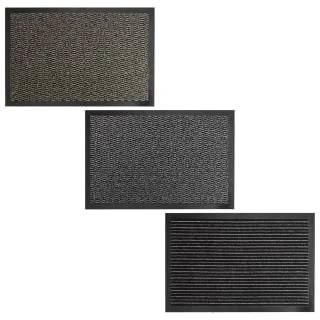 B&M Large Printed Magic Doormat - Black & Grey Stripe 2 B&M Large Printed Magic Doormat - Black & Grey Stripe - Image 2