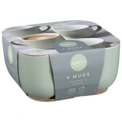 Simply Everyday Gloss Mugs 4pk - Sage 6 Simply Everyday Gloss Mugs 4pk - Sage -Cheap Home Style Store 380123 4pk simply everyday mugs sage 2