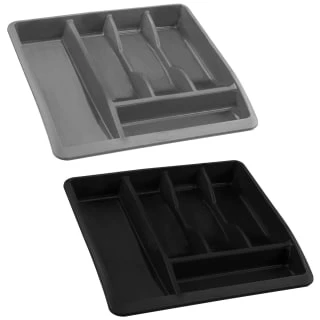 Addis Cutlery Drawer Organiser - Grey 2 Addis Cutlery Drawer Organiser - Grey - Image 2