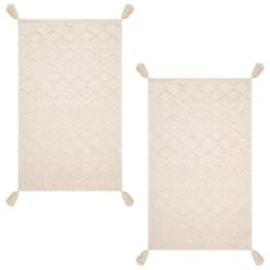 B&M Homestead Embossed Tea Towels With Tassels 2pk - Natural -Cheap Home Style Store 380229 2pk homestead embossed tea towel with tassels 2