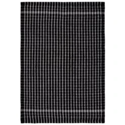 B&M Check Tea Towels - Black 3pk -Cheap Home Style Store 380307 3pk check tea towels black 4