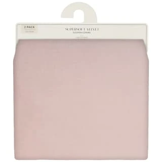 Supersoft Velvet Cushion Covers 2pk - Blush 1 Supersoft Velvet Cushion Covers 2pk - Blush