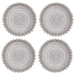 B&M Pom Pom Coasters - Grey 4pk 6 B&M Pom Pom Coasters - Grey 4pk -Cheap Home Style Store 380383 4pk harmony pom pom coasters grey 2