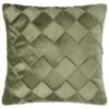 B&M Basket Weave Velvet Cushion - Sage